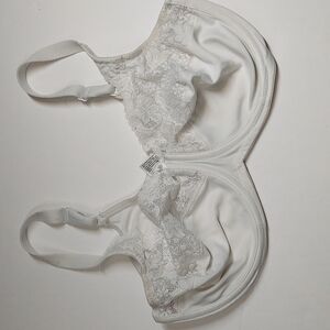 Lilyette Comfort Lace Minimizer White Women’s Bra 40D